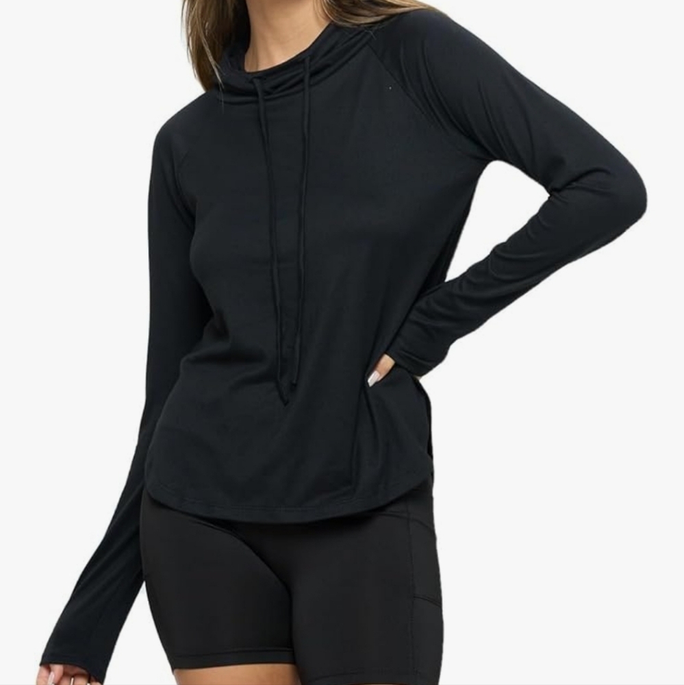Women's Black Long Sleeve Top